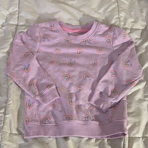 Cat & Jack Kids Purple Rainbow Print Kids Sweatshirt